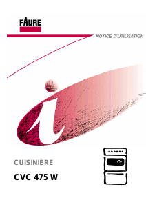 Mode d’emploi Faure CVC475W Cuisinière