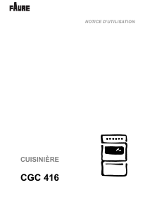 Mode d’emploi Faure CGC416W Cuisinière