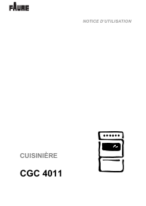 Mode d’emploi Faure CGC4011X Cuisinière
