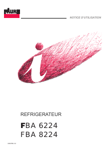 Mode d’emploi Faure FBA8224 Réfrigérateur