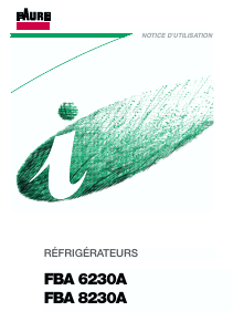 Mode d’emploi Faure FBA6230A Réfrigérateur