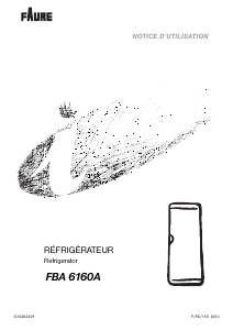 Manual Faure FBA6160A Refrigerator