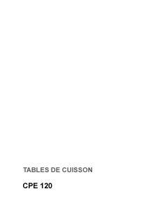 Mode d’emploi Faure CPE120W Table de cuisson