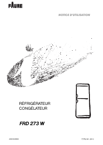 Mode d’emploi Faure FRD273W Réfrigérateur combiné