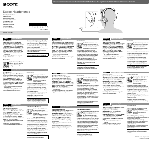 Руководство Sony MDR-XB400 Наушники