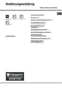 Bedienungsanleitung Hotpoint CP9VP6 DE/HA Herd