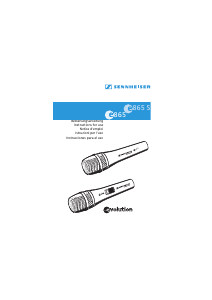 Mode d’emploi Sennheiser e 865 S Microphone
