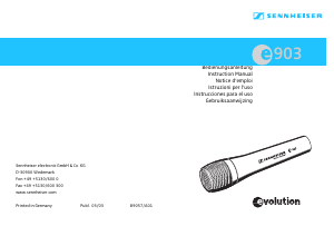 Bruksanvisning Sennheiser e 903 Mikrofon