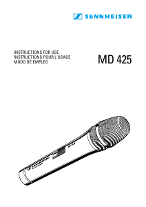 Bruksanvisning Sennheiser MD 425 Mikrofon