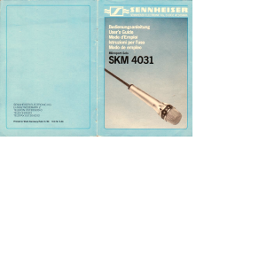 Bruksanvisning Sennheiser SKM 4031 Mikrofon