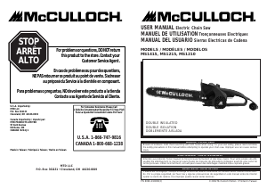 Manual de uso McCulloch MS1210 Sierra de cadena