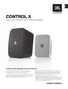 Manual JBL Control X Speaker