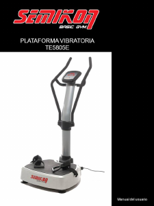 Manual de uso Semikon TE5805E Plataforma vibratoria