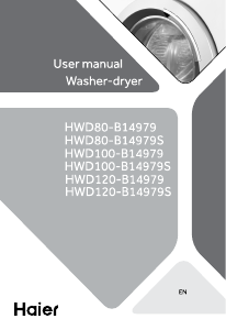 Bruksanvisning Haier HWD80-B14979S Kombinerad tvätt-tork