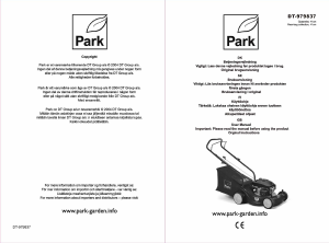 Handleiding Park DT-979837 Grasmaaier