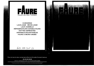 Mode d’emploi Faure CFC548W Four