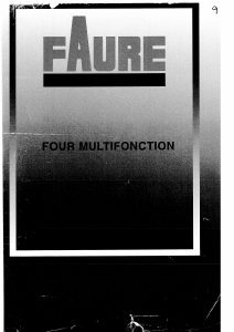 Mode d’emploi Faure CFM542M2 Four