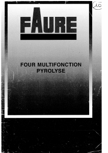 Mode d’emploi Faure CFM587M2 Four
