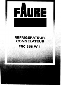 Mode d’emploi Faure FRC358W Réfrigérateur combiné