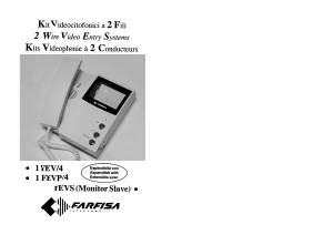 Handleiding Farfisa 1 FEVP/4 Intercomsysteem