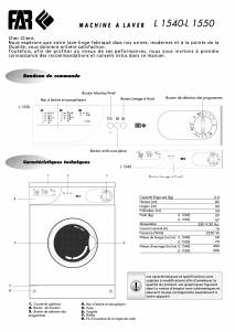 Mode d’emploi FAR L1550 Lave-linge