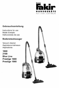 Handleiding Fakir Blue Line Stofzuiger