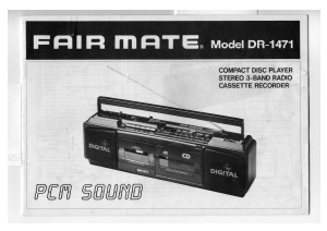 Manual de uso Fair Mate DR-1471 Set de estéreo