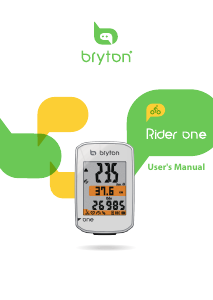 Handleiding Bryton Rider One Fietscomputer