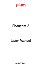 Manual Plum Z621 Phantom 2 Mobile Phone