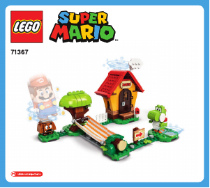 Käyttöohje Lego set 71367 Super Mario Marion talo ja Yoshi -laajennussarja
