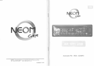 Mode d’emploi Neom AR 1011 USB Autoradio
