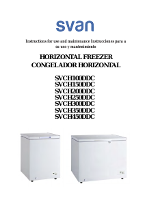 Manual de uso Svan SVCH150DDC Congelador