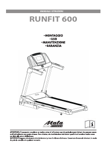 Manuale Atala Runfit 600 Tapis roulant