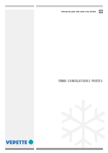 Mode d’emploi Vedette RDP26A Réfrigérateur combiné
