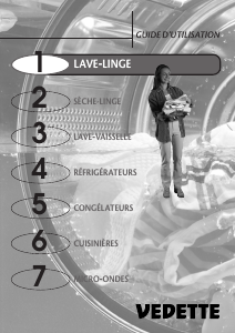 Mode d’emploi Vedette VLT2090 Lave-linge