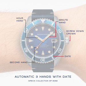 Manual Spinnaker SP-5089-02 Oxidized Blue Watch
