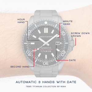 Bruksanvisning Spinnaker SP-5084-44 Shadow Grey Armbandsur