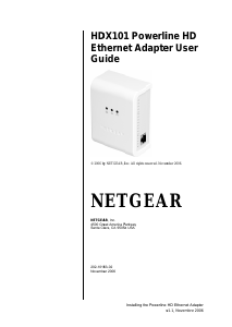 Mode d’emploi Netgear HDX101 Adaptateur CPL