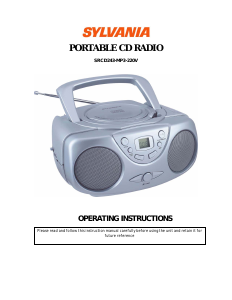 Bruksanvisning Sylvania SRCD243-MP3-220V Stereoanläggning
