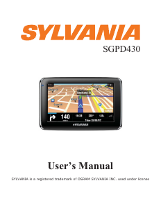 Manual Sylvania SGPD430 Car Navigation