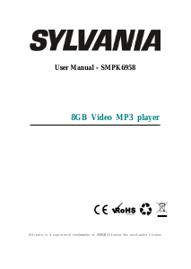 Handleiding Sylvania SMPK6958 Mp3 speler
