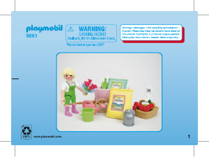 Mode d’emploi Playmobil set 9861 City Life Fleuriste printanière