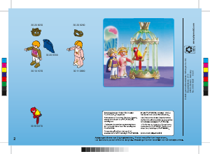 Handleiding Playmobil set 9890 Fairy Tales Koningskinderen met papegaaienkooi