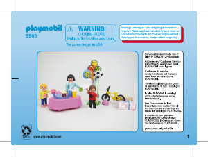 Manual Playmobil set 9865 Leisure Festa de aniversário das crianças
