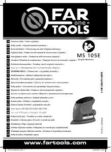 Руководство Far Tools MS 105E Дельта шлифмашин