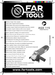 Vadovas Far Tools AGB 115 Kampinis šlifuoklis