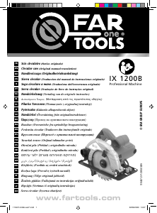 Manuál Far Tools IX 1200 Kotoučová pila