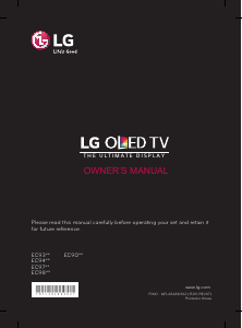 Priročnik LG 55EC935V OLED-televizor