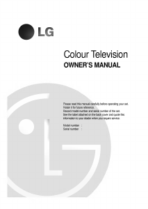 Manual LG CE-29Q10ET Television