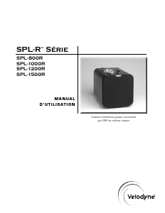 Mode d’emploi Velodyne SPL-1200R Caisson de basses